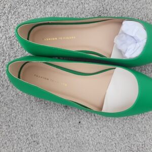FASHION TO FIGURE Green Ballet Flats - Women's Classic Slip-Ons